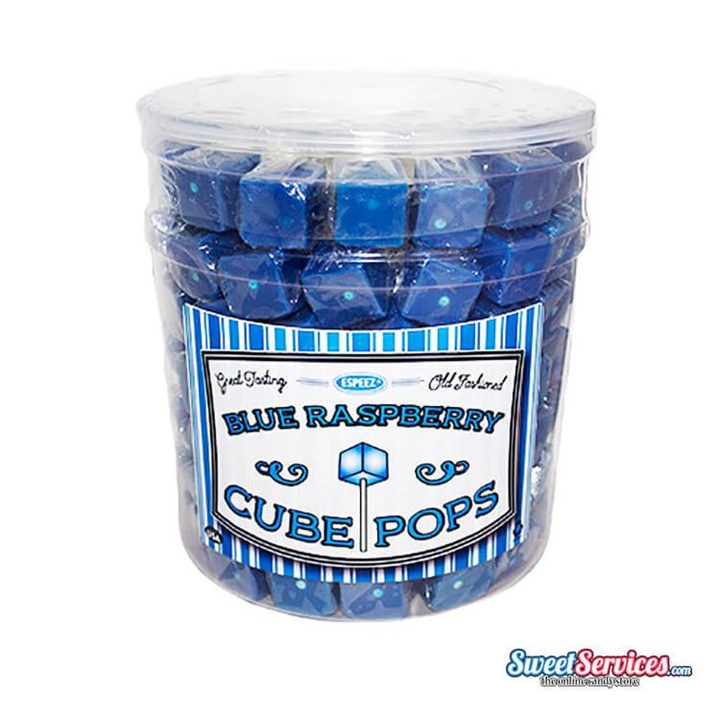 Cube Pops Blue Raspberry 100 Count wholesale candy/snack retail distribution