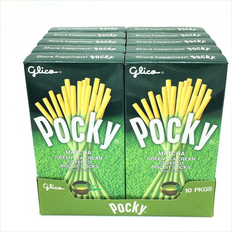 Pocky Matcha Biscuit Sticks 2.47 oz wholesale candy/snack retail distribution