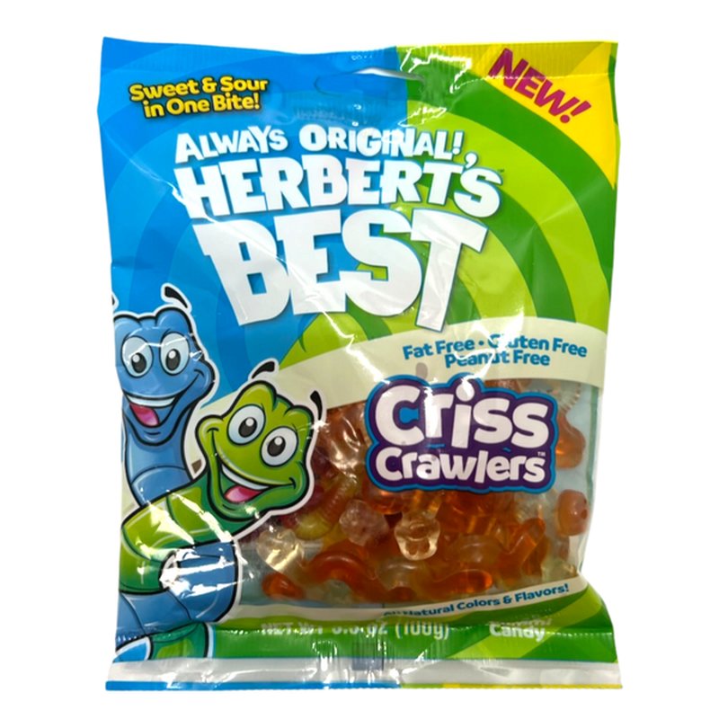 Herbert's Best Criss Crawlers 3.5 Oz wholesale candy/snack retail distribution