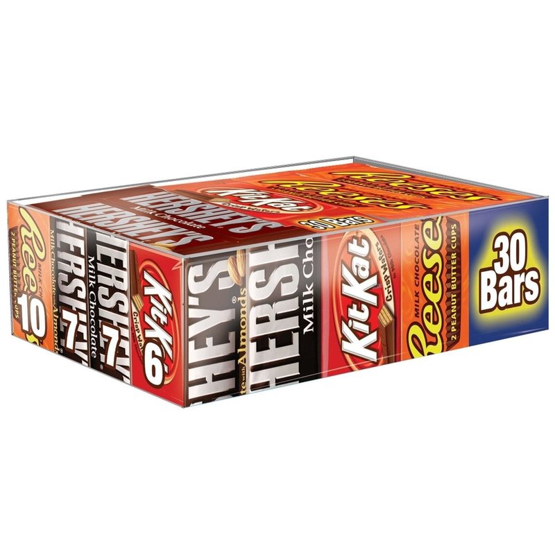 Assorted Candy Bars Variety Pack 30 count wholesale candy/snack retail distribution