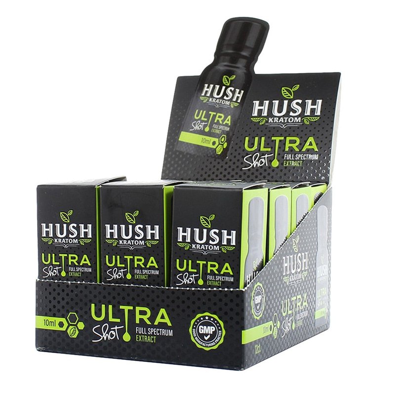Hush Kratom Energy Shot 2oz 65mg Mitragynine wholesale hush kratom energy shot retail distribution