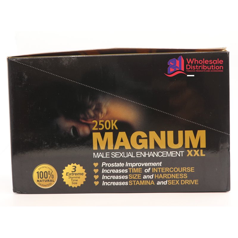 Magnum XXL 250K Male Enhancement Capsules 15-count case wholesale health&beauty retail distribution