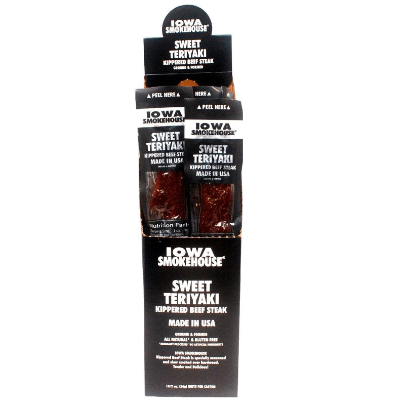 Teriyaki Beef Steak Strips 1 Oz, 12 Count wholesale candy/snack retail distribution