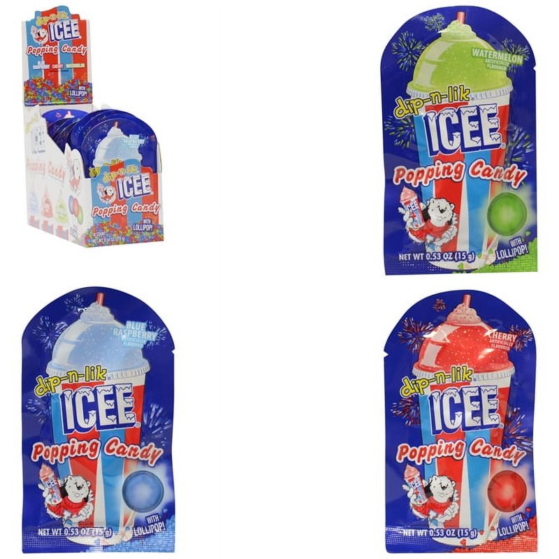 ICEE Popping & Lollipop 18 Count wholesale candy/snack retail distribution