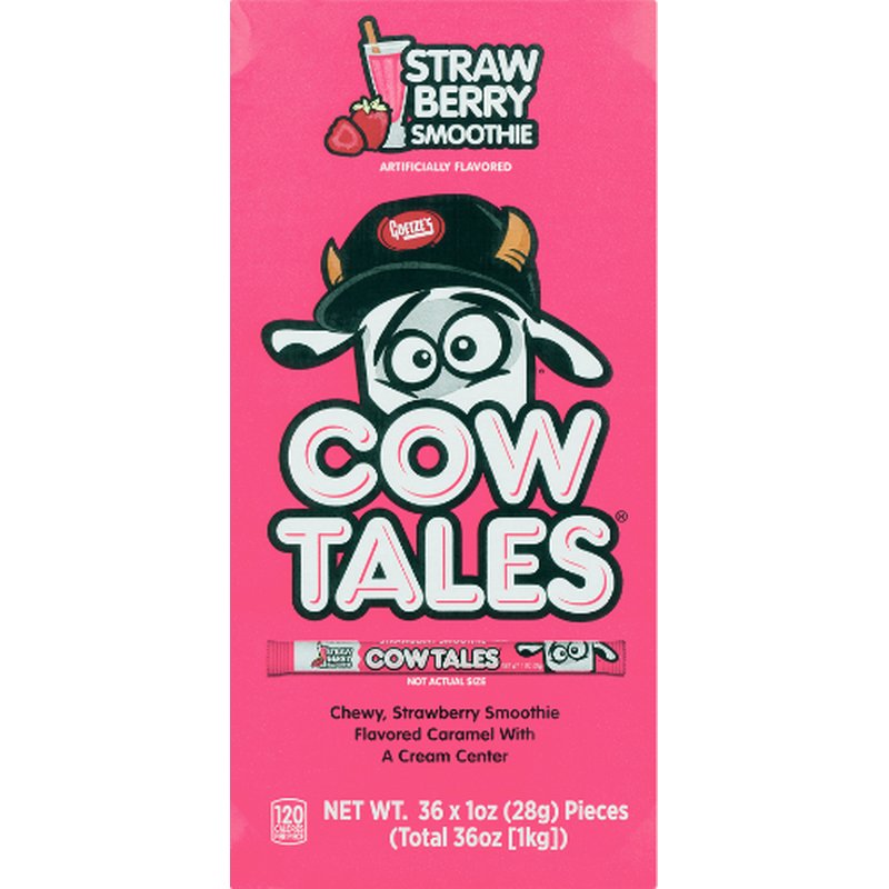 Cow Tales Strawberry candy 36 count wholesale candy/snack retail distribution