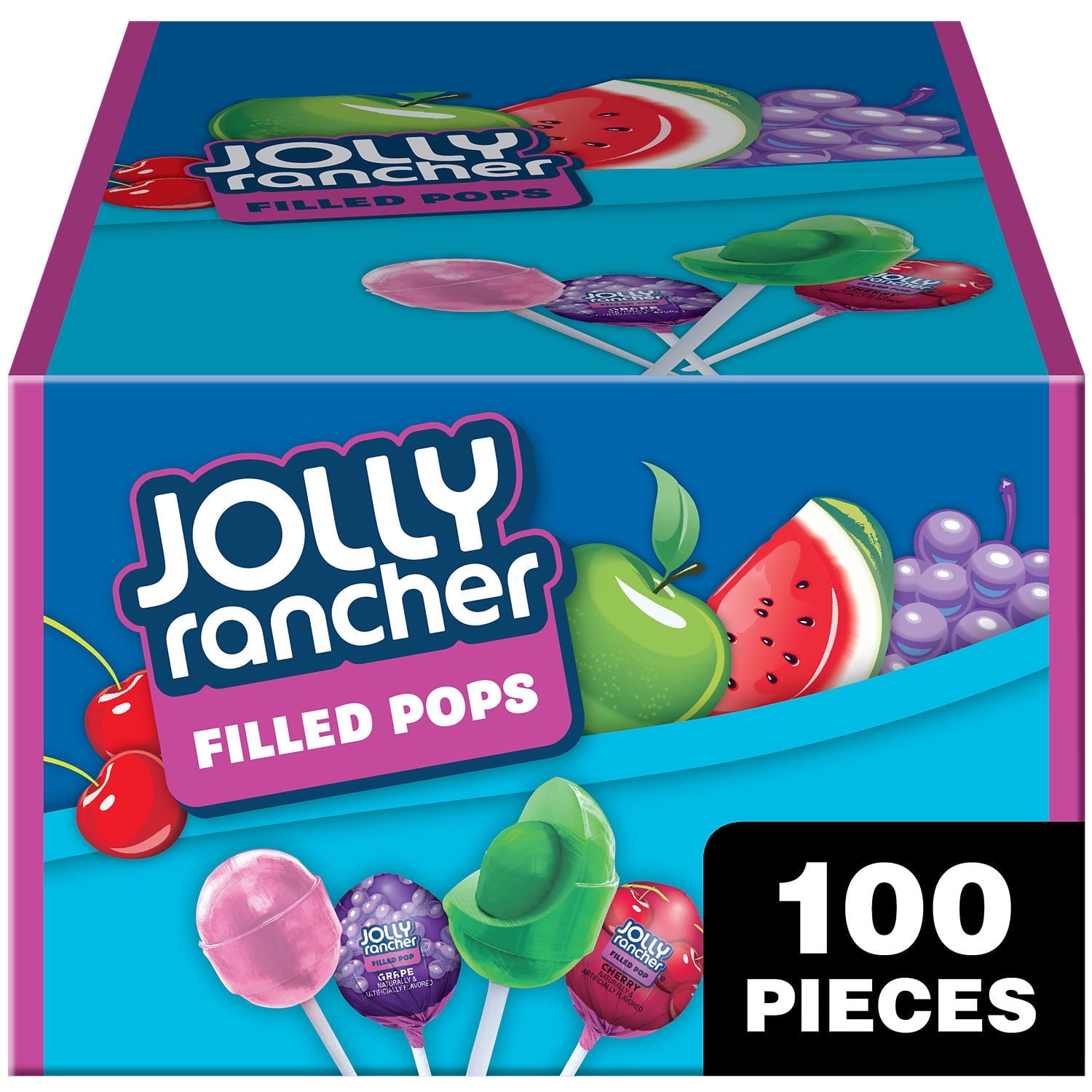 JOLLY RANCHER FILLED LOLLIPOP 100 CT