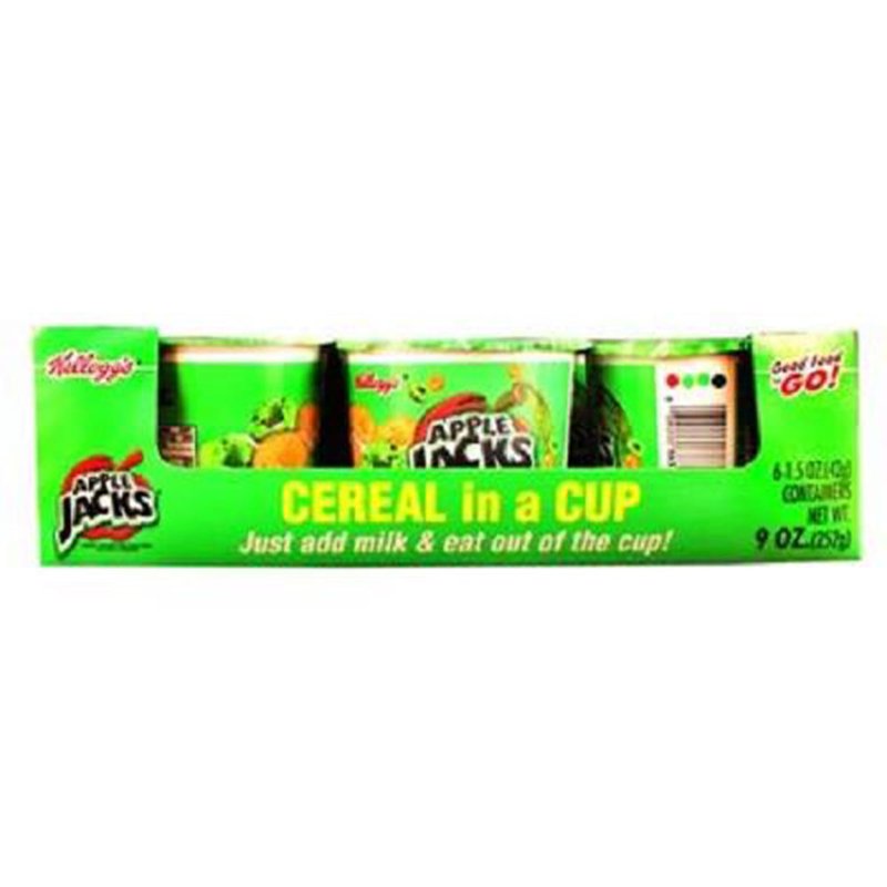 Kellogg's Apple Jacks Cereal Cups 1.5 Oz 6 Count wholesale candy/snack retail distribution