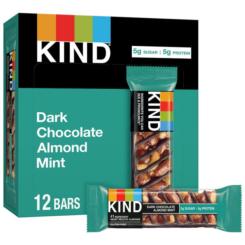 Kind Dark Chocolate & Almond Mint bars 1.4 Oz / 12 Ct wholesale candy/snack retail distribution