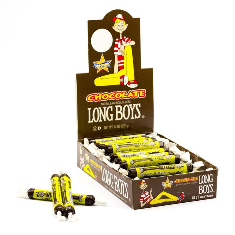 Long Boys Chocolate 48 Ct chewy candy wholesale candy/snack retail distribution