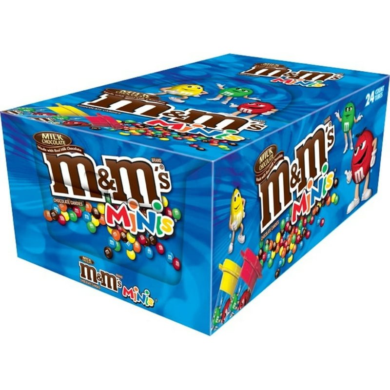 Mars M&M Mini Tubes Christmas King Size 1.77 Oz wholesale candy/snack retail distribution