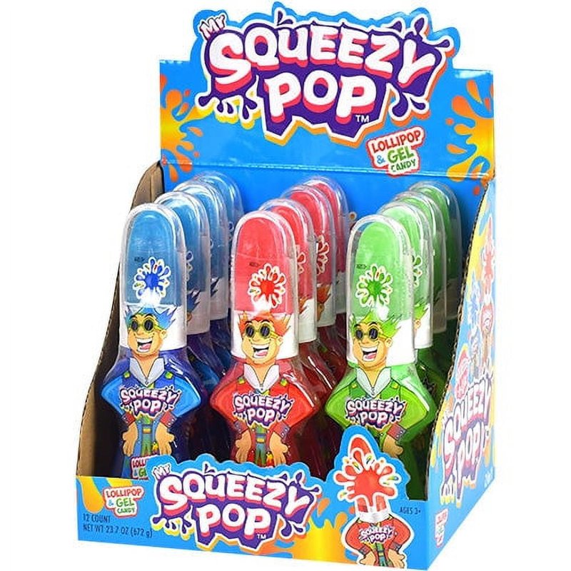 Mr. Squeezy Pop candy snack 12 Ct wholesale candy/snack retail distribution