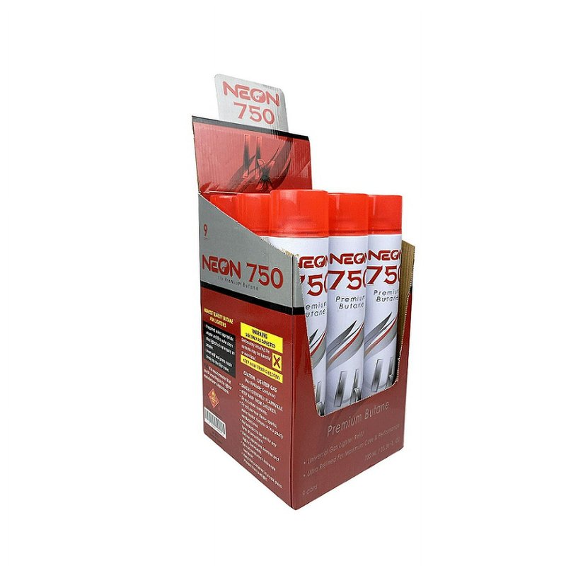Neon Butane 750ml premium butane fuel wholesale lighters retail distribution