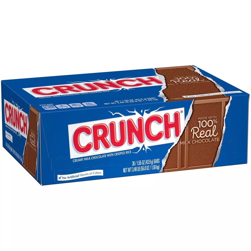 Nestle Crunch Milk Chocolate Bars 36 Count Box wholesale candy/snack retail distribution