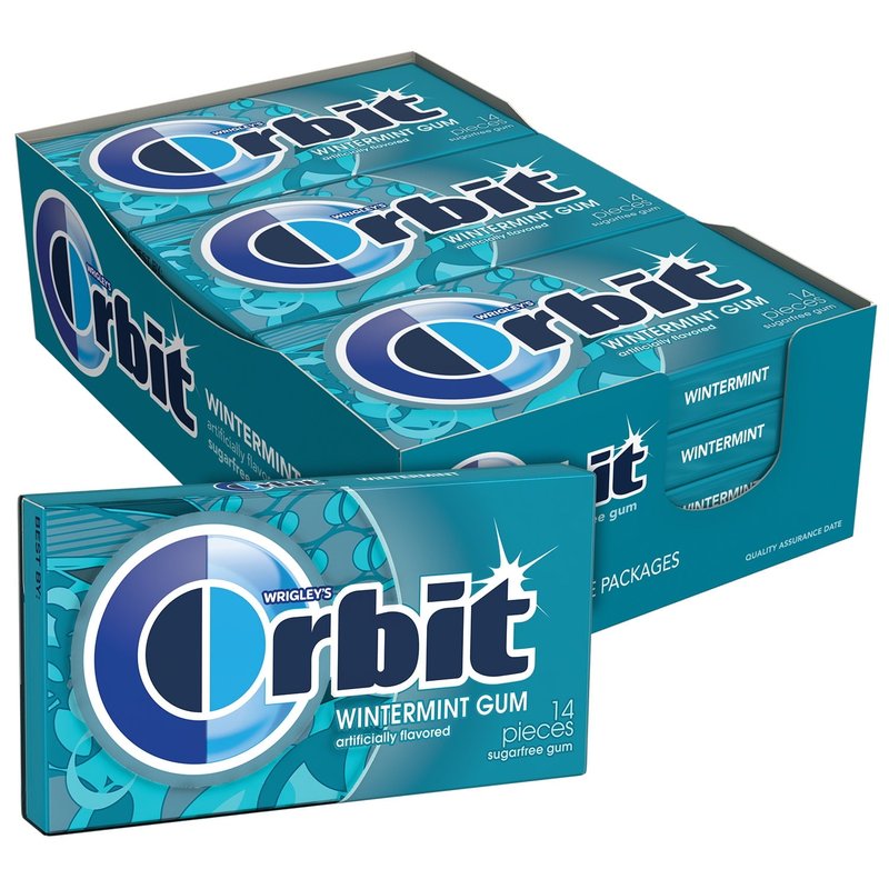 Orbit Winter Mint Gum 14 Piece Pack wholesale candy/snack retail distribution