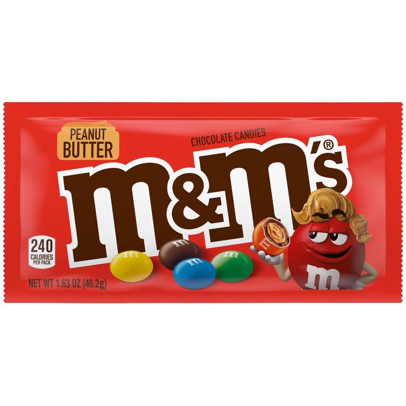 Mars M&M King Size Peanut Butter Red 24 Ct wholesale candy/snack retail distribution