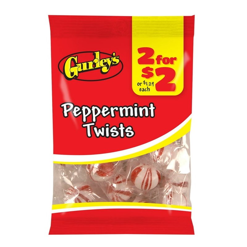 Gurley's Peppermint Twists 12 Count wholesale candy/snack retail distribution