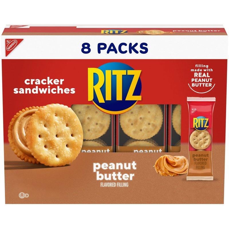NBC Ritz Peanut Butter Cracker Sandwiches 1.38 oz 8 count wholesale candy/snack retail distribution