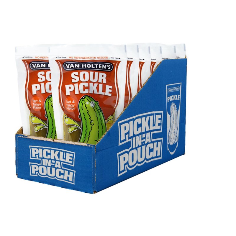 Van Holten's Jumbo Sour Pickle-In-A-Pouch 12 Pack wholesale grocery retail distribution