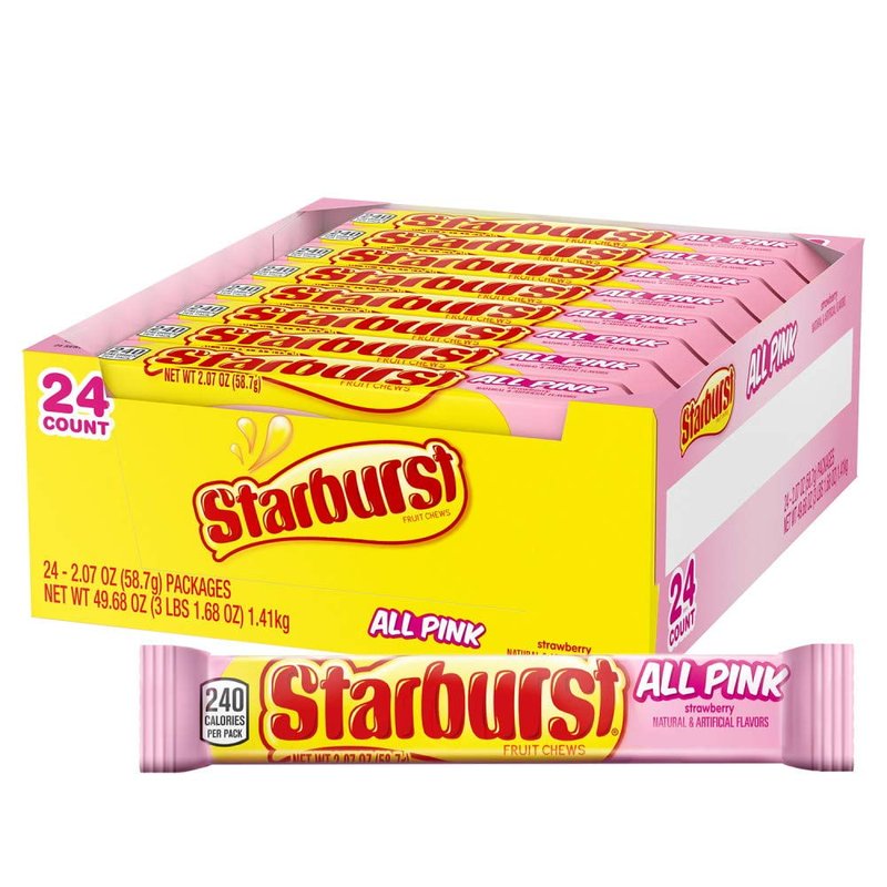 Starburst All Pink 24 Count Box wholesale candy/snack retail distribution