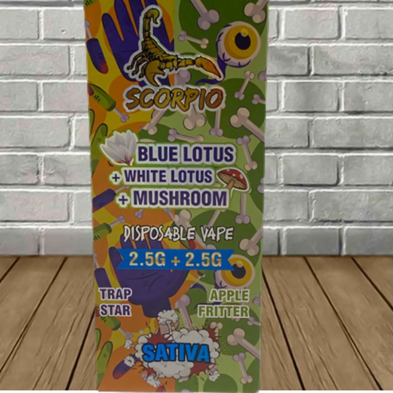 Scorpio Blue Lotus + White Lotus + Mushroom Disposable 5g wholesale vaporizers retail distribution - specifications