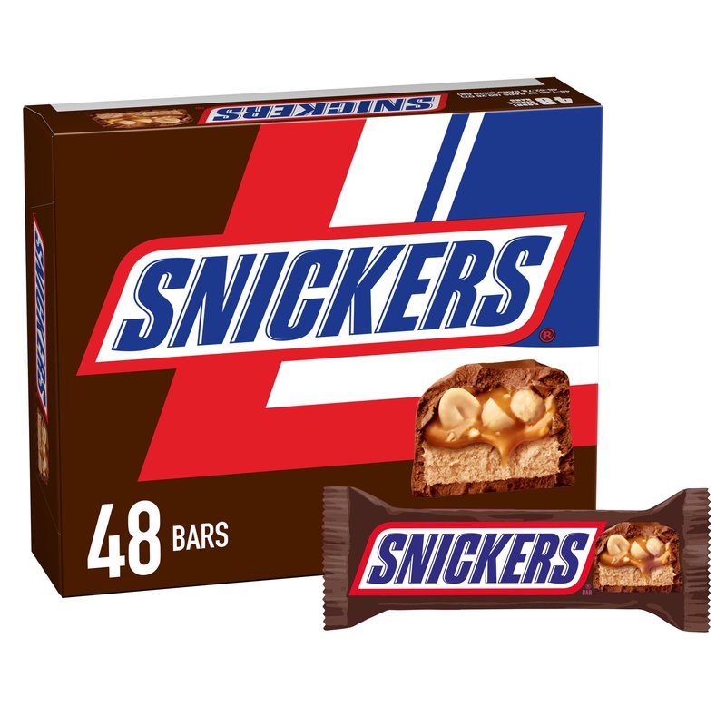 Mars Snickers Bars 48 Ct wholesale candy/snack retail distribution