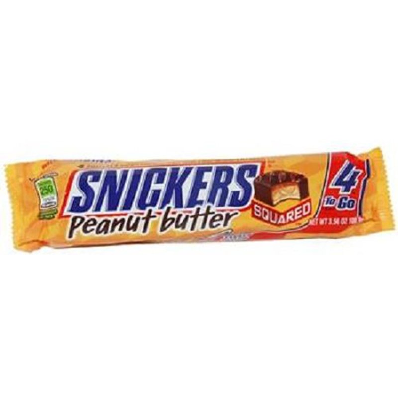 Mars Snickers King Size Peanut Butter Squared Bars 18 Ct wholesale candy/snack retail distribution