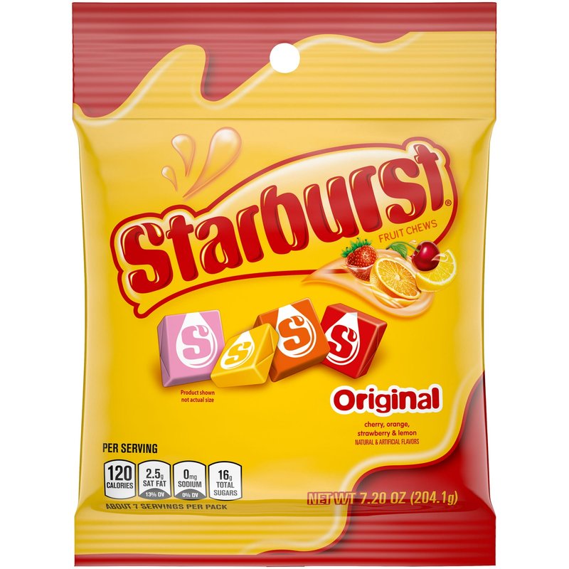 Starburst Original Candy 7.2 oz bag wholesale candy/snack retail distribution