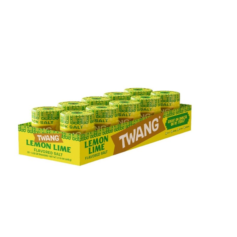Twangerz Lemon-Lime Seasoning Salt Snack Topping 1.15-Ounce Shaker wholesale grocery retail distribution - product detail view