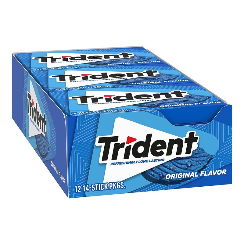 Trident Original gum 14 pieces per pack wholesale candy/snack retail distribution