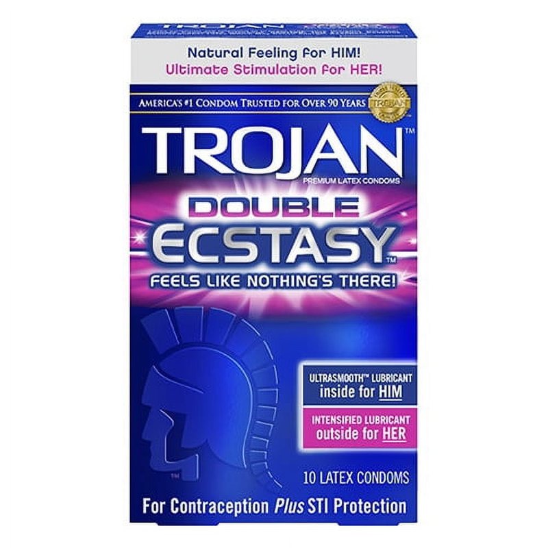 Trojan Double Ecstasy Premium Latex Condoms 10 Count 6 Pack wholesale trojan double ecst premium 6pk retail distribution