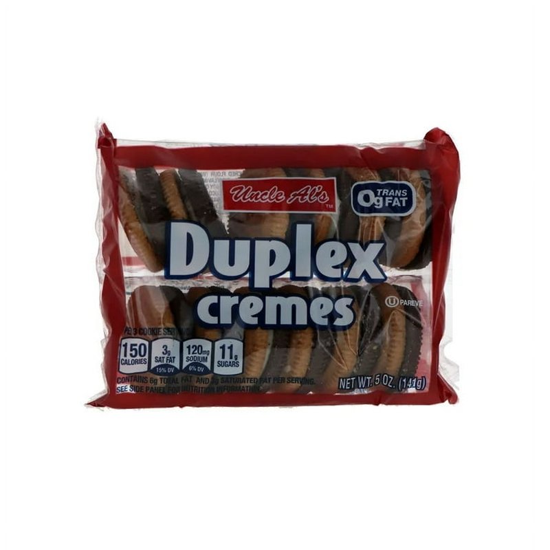 Uncle Al's Duplex Crème Sandwich Cookies 5 oz tray wholesale candy/snack retail distribution