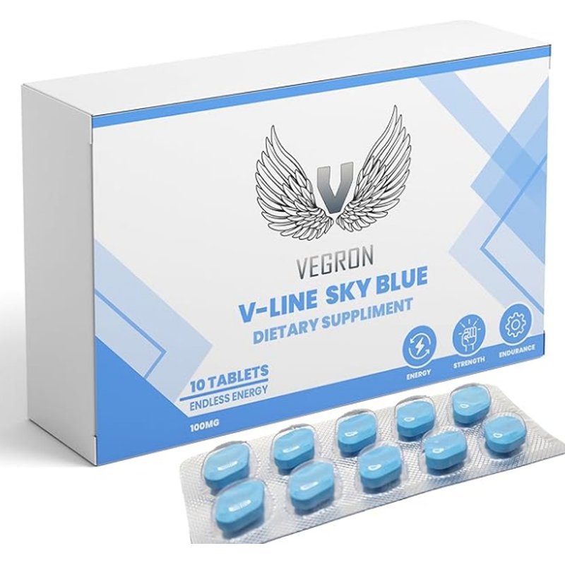 V Line Sky Blue Male Performance Enhancement Supplement 10 Pills x 100mg wholesale health&beauty retail distribution