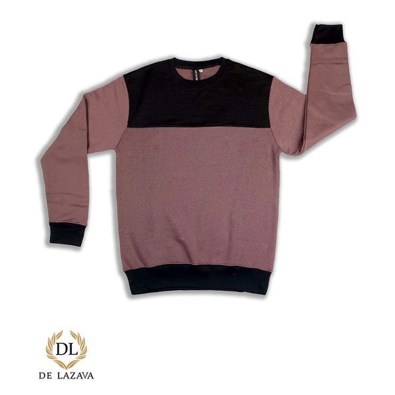 FALSA Men's Crew Neck Pullover Sweatshirt with Black Panel wholesale shirt retail distribution