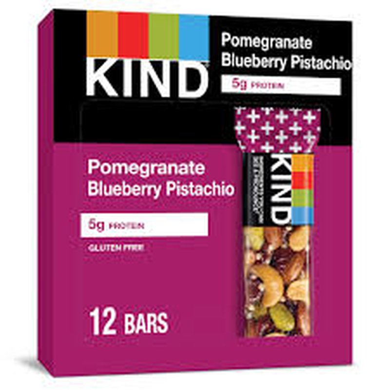 Kind Pomegranate Blueberry Pistachio bars 1.4 Oz wholesale candy/snack retail distribution