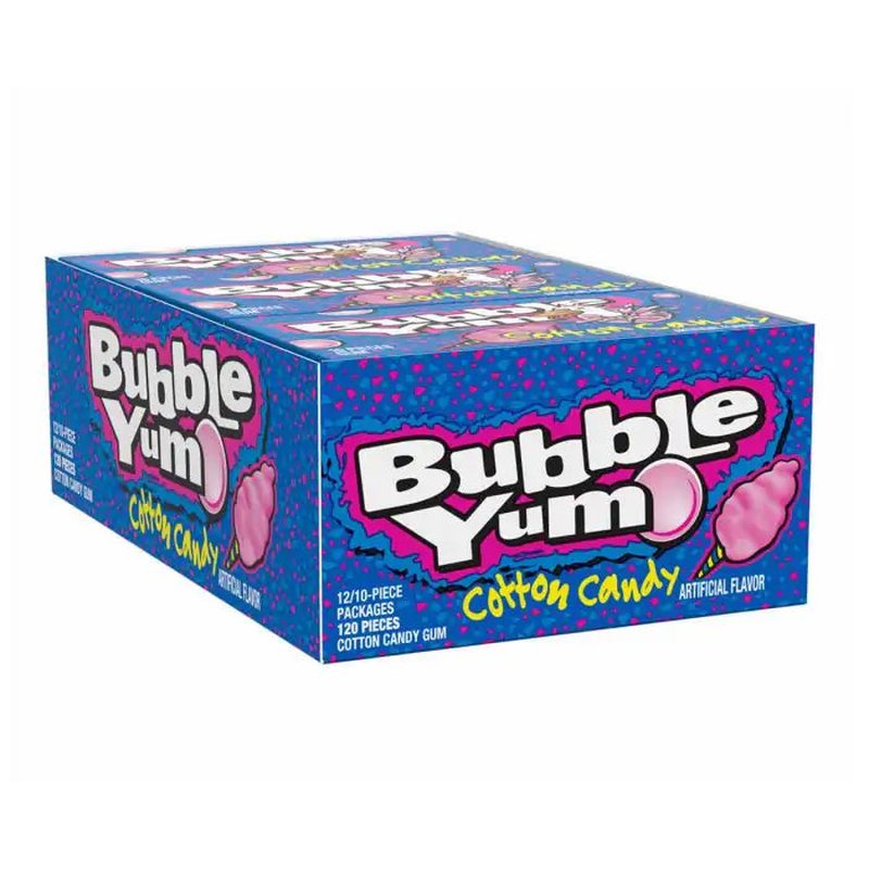 Bubble Yum Big Cotton Candy gum 12 Ct wholesale candy/snack retail distribution