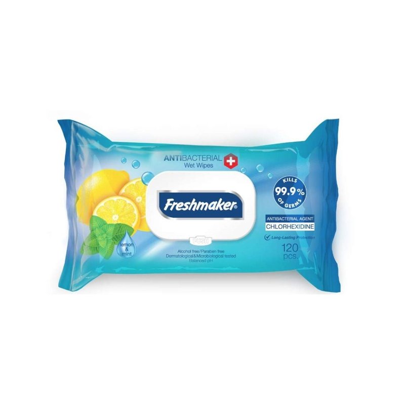 Freshmaker Antibacterial Wet Wipes resealable pack with antibacterial properties wholesale freshmaker baby wipes ea retail distribution