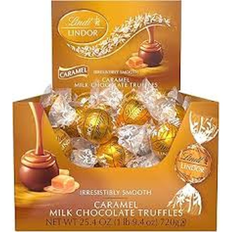 Lindt Lindor Caramel Chocolate Truffles 60 Ct wholesale candy/snack retail distribution