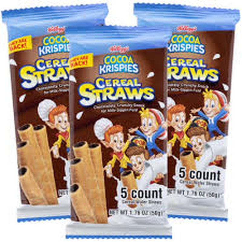 Kellogg's Cocoa Krispies Cereal Straws 5 Pack 24 Count wholesale candy/snack retail distribution