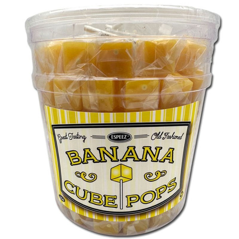 Cube Pops Banana Candy 100 Count wholesale candy/snack retail distribution