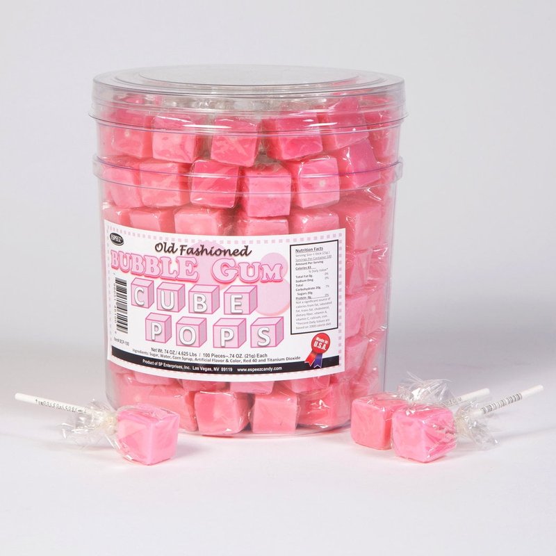Cube Pops Bubble Gum 100 Count wholesale candy/snack retail distribution