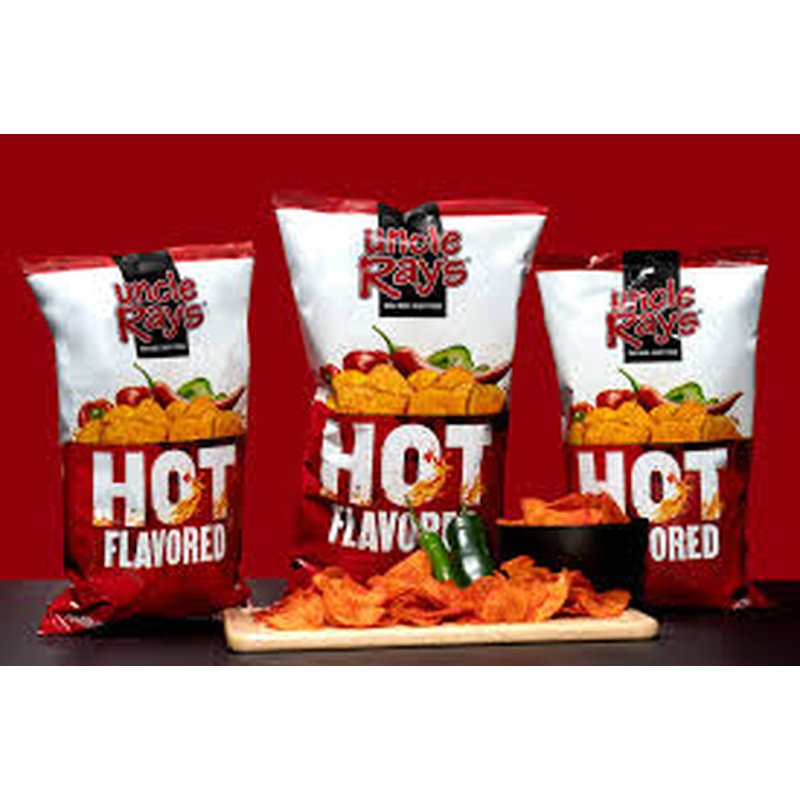Uncle Ray's Hot Potato Chips 4.5 oz bag wholesale candy/snack retail distribution
