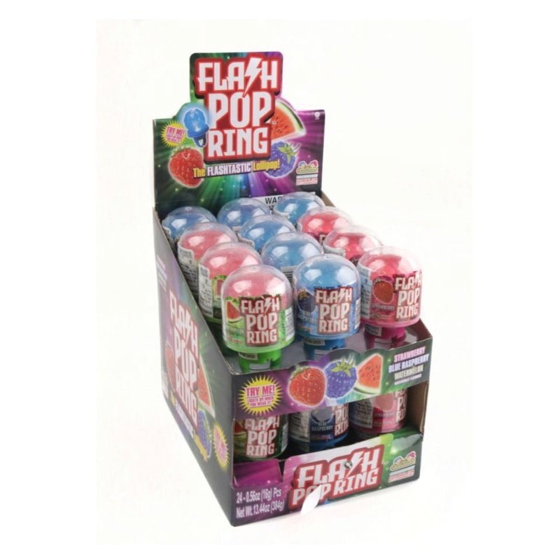 Flash Pop Rings Candy 24 Count wholesale candy/snack retail distribution