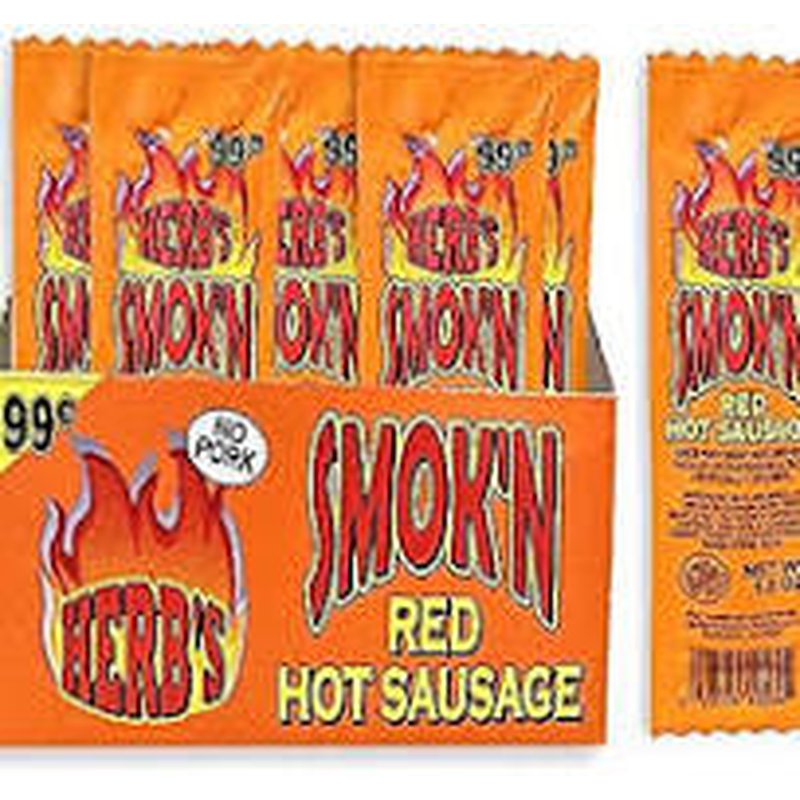 Herbs Smok'N Red Hot Sausage 24 Count Jar wholesale candy/snack retail distribution