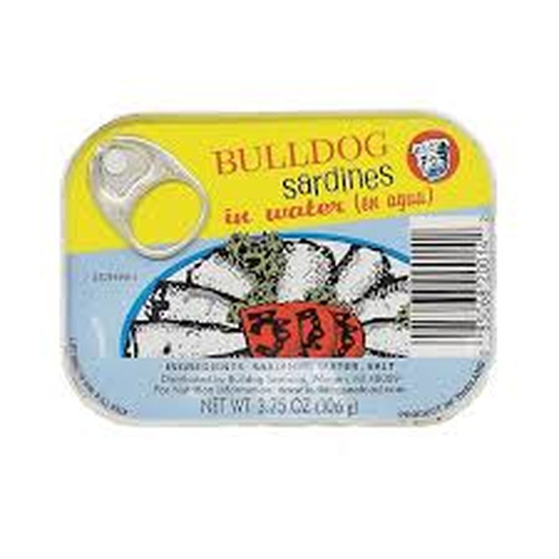 BullDog Sardines in Water 3.75 oz wholesale grocery retail distribution