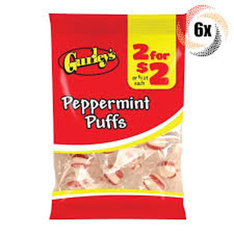 Gurley's Peppermint Puffs 12 Count wholesale candy/snack retail distribution