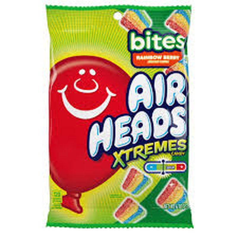 AirHeads Xtreme Bites Rainbow Berry 6 oz wholesale candy/snack retail distribution
