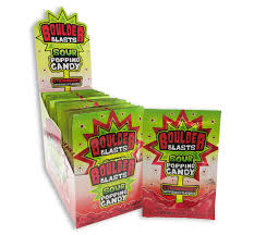 Boulder Blasts Sour Poping Candy Strawberry 24 Ct