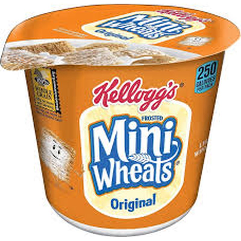 Kellogg's Frosted Mini-Wheats cereal cups 1.5 oz - 6 count wholesale candy/snack retail distribution