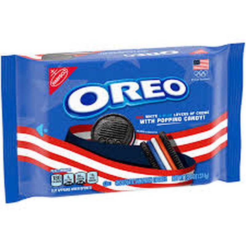 NBC Oreo Red, White & Blue Cookies 3 Oz 4 Pack wholesale candy/snack retail distribution