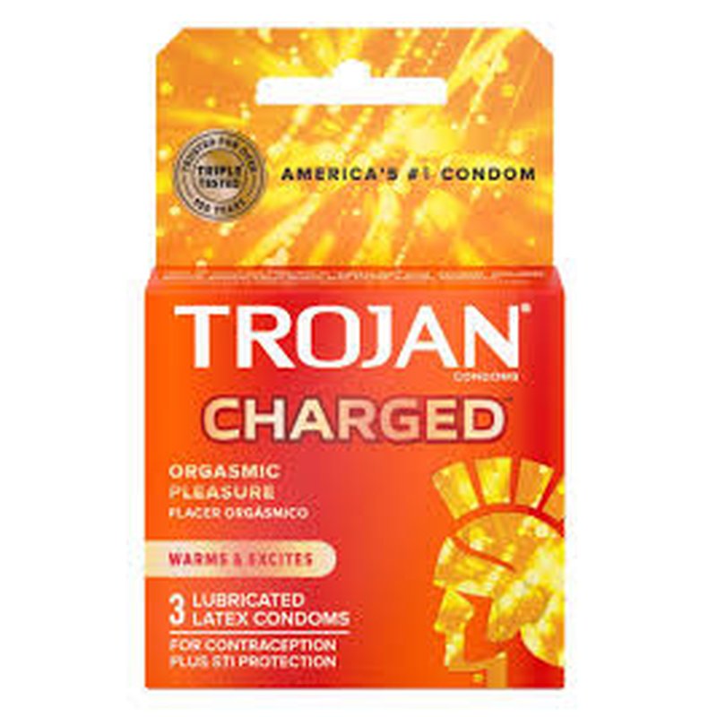 Trojan Charged Pleasure 3 Pack condoms with intensified lubrication wholesale health&beauty retail distribution